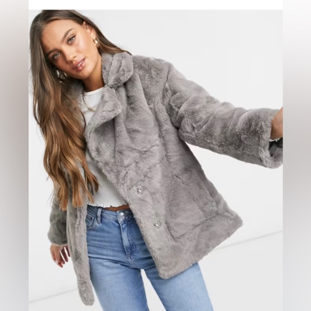 FAUX FUR GRAY JACKET